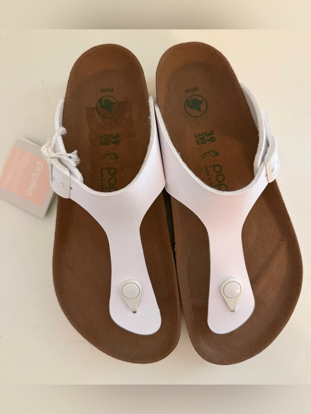 Papillio by Birkenstock "Gizeh" Vegan Sandals in white